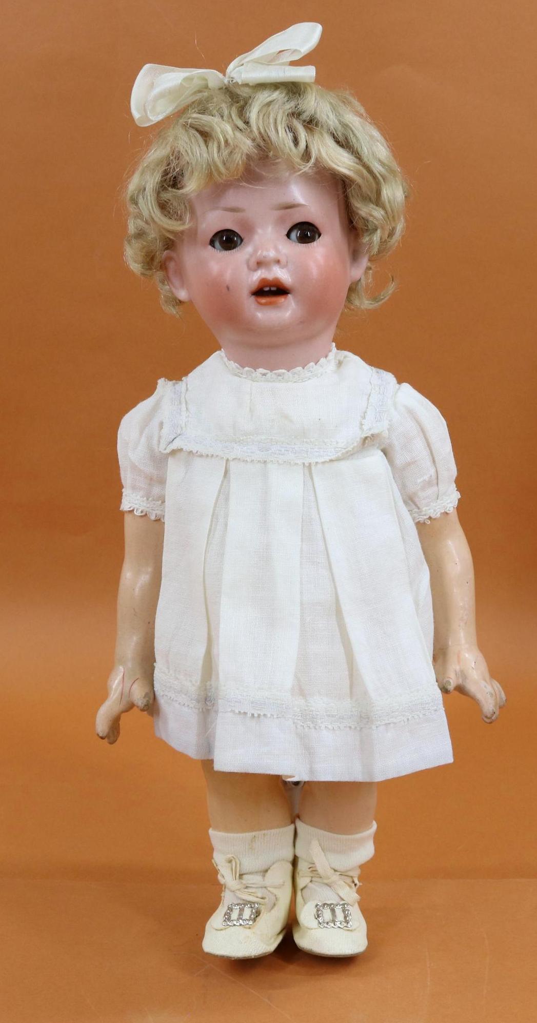 ANTIQUE BISQUE DOLL, 12" UNDER. (1 of 7)