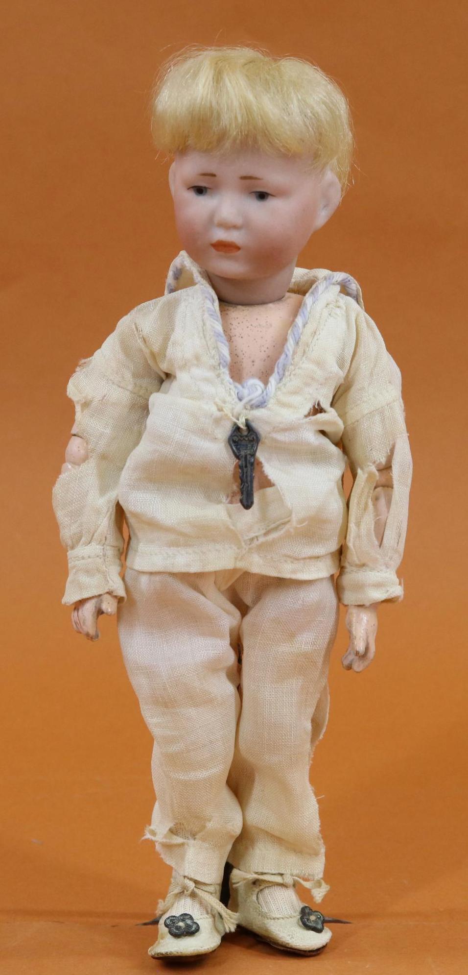 ANTIQUE BISQUE DOLL, 12" UNDER. (1 of 7)