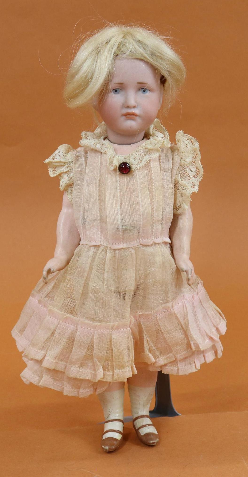 ANTIQUE BISQUE DOLL, 12" UNDER. (1 of 7)