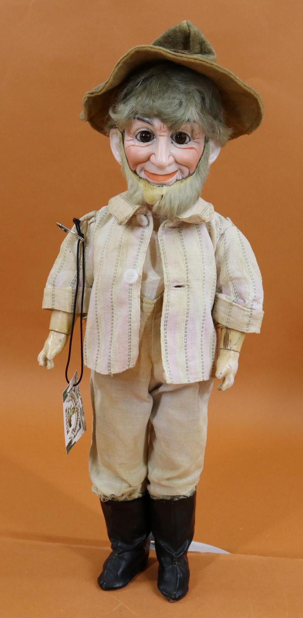 GERMAN BISQUE HEAD CHARACTER DOLL. (1 of 11)
