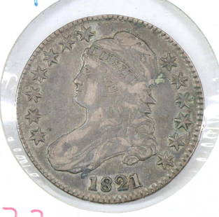 BUST HALF: 1821 VF