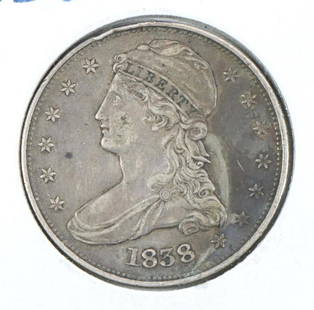 BUST HALF: 1838 XF+