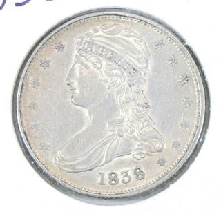BUST HALF: 1838 AU+