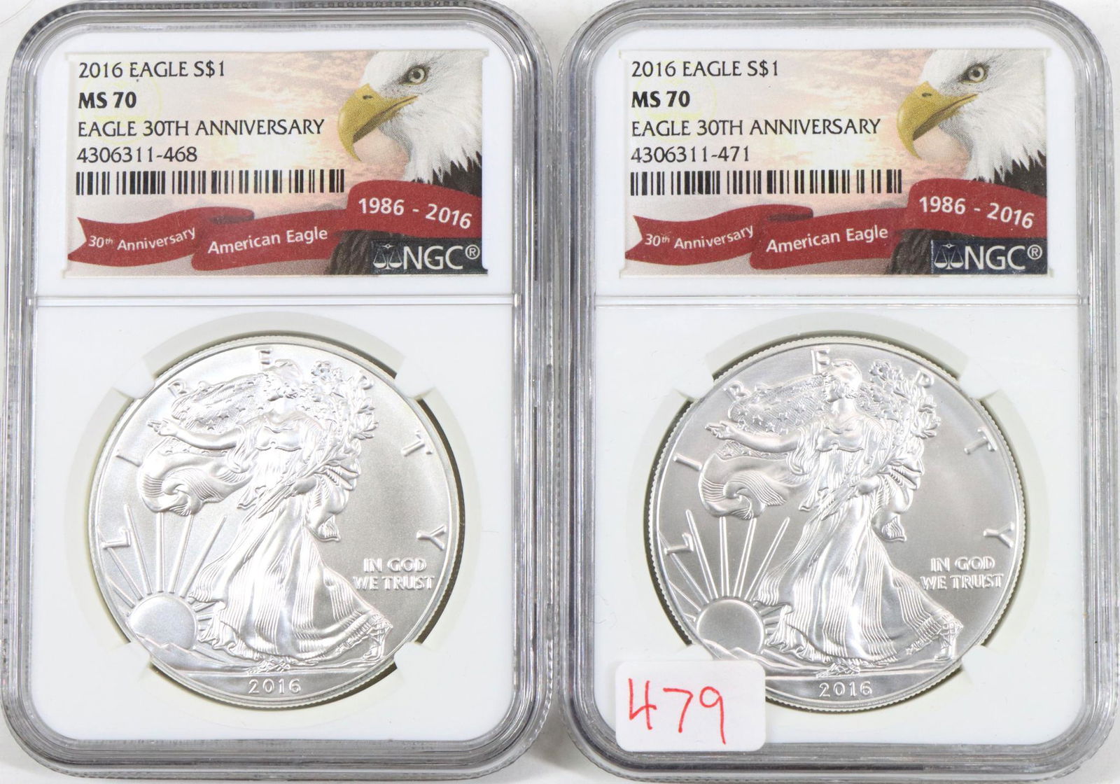 SILVER AMERICAN EAGLES (1 of 9)