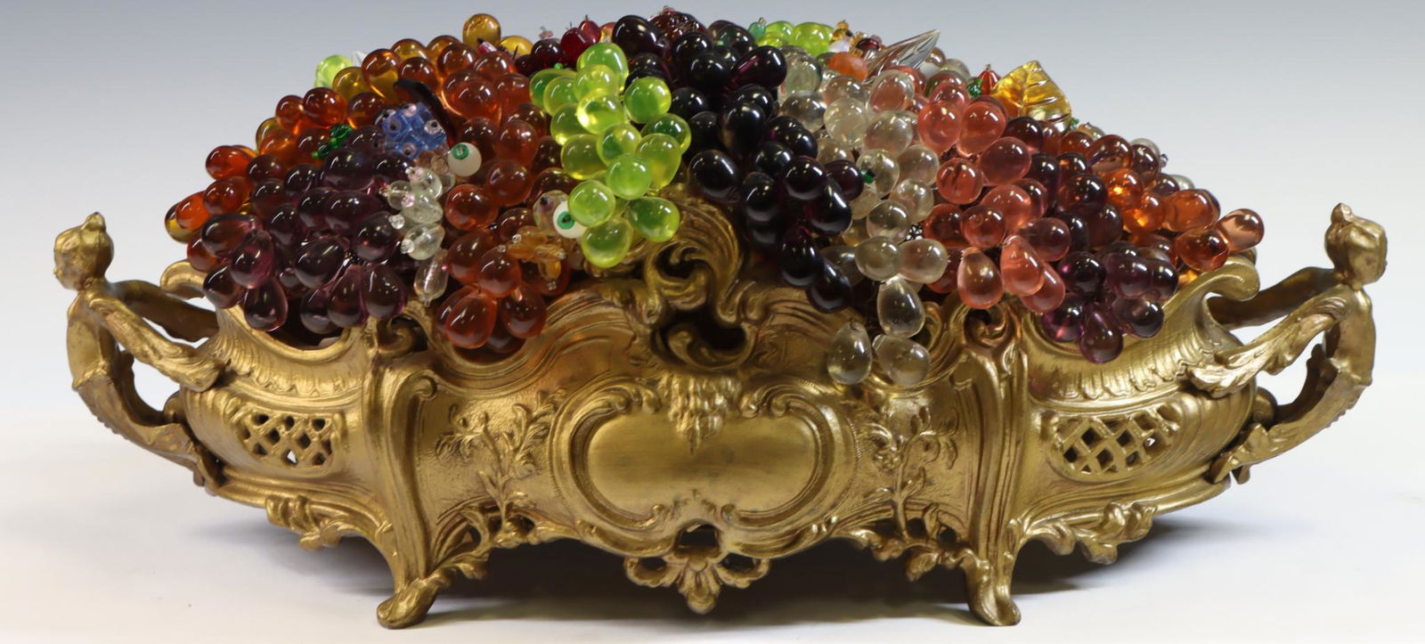 Art Deco Glass Fruit Basket Lamp (1 of 4)