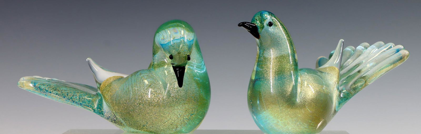 Murano Art Glass Pair of Birds (1 of 11)