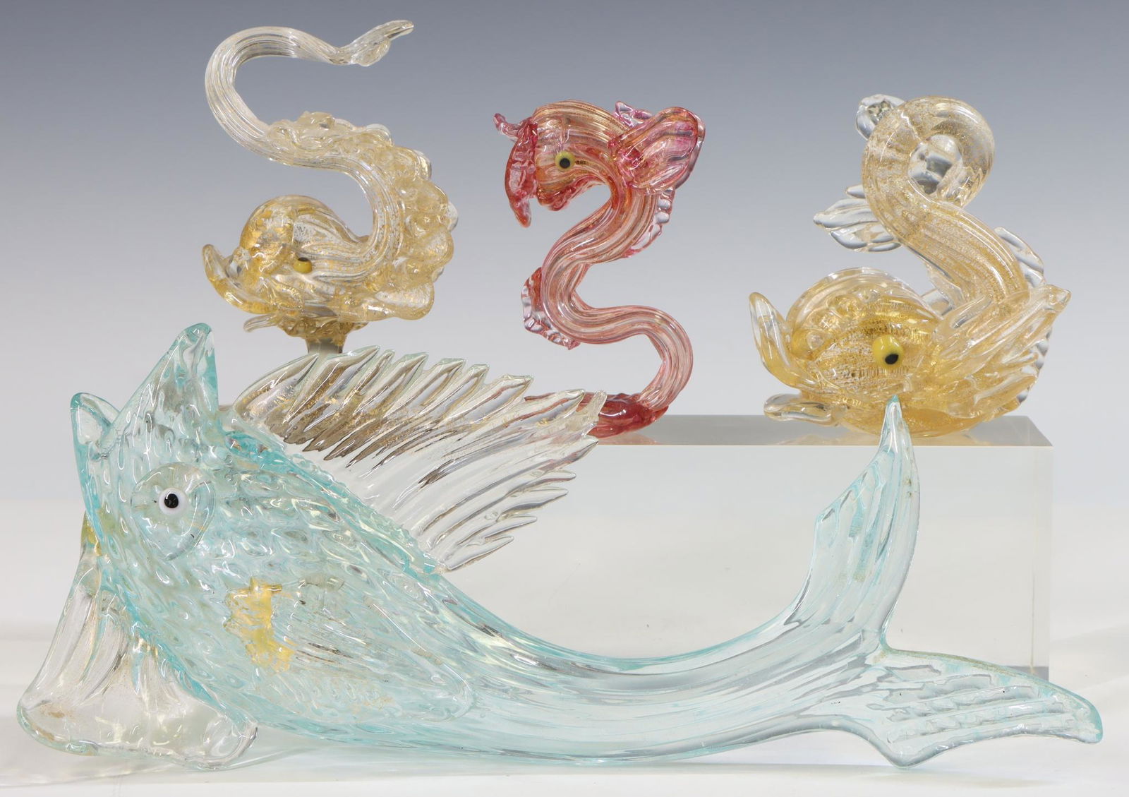 Murano Art Glass Dolphins & Fish (1 of 13)