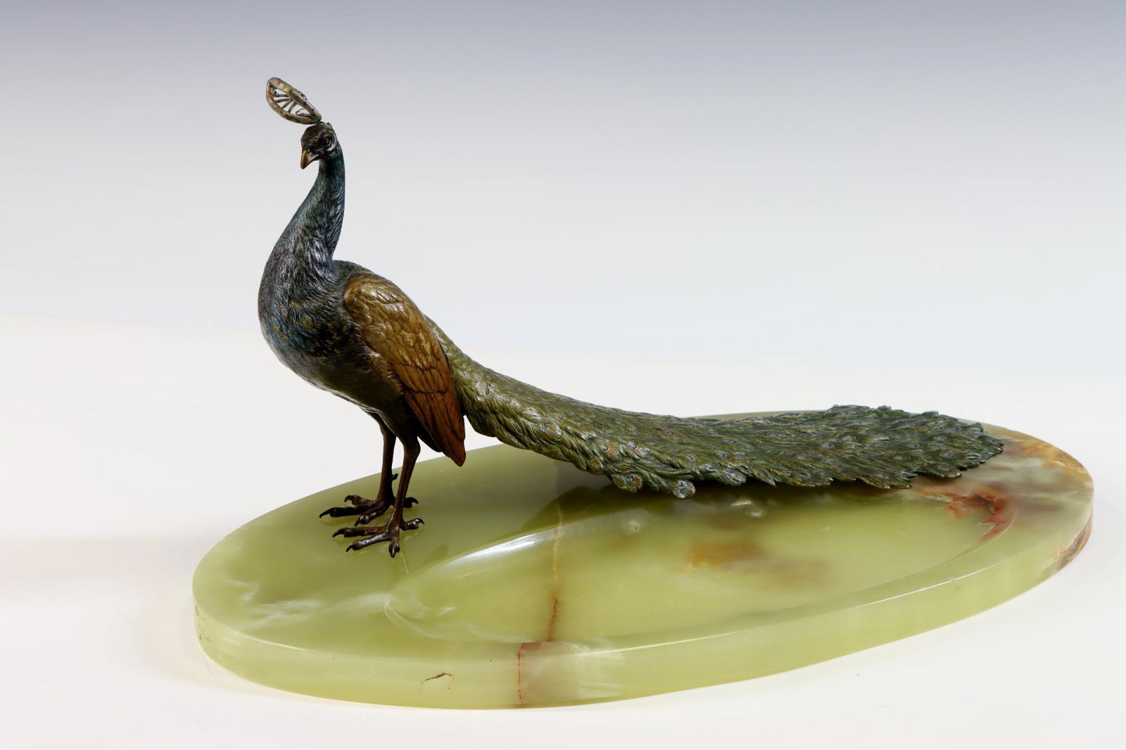 Franz Bergman Cold Painted Bronze Peacock Desk Tray (1 of 6)