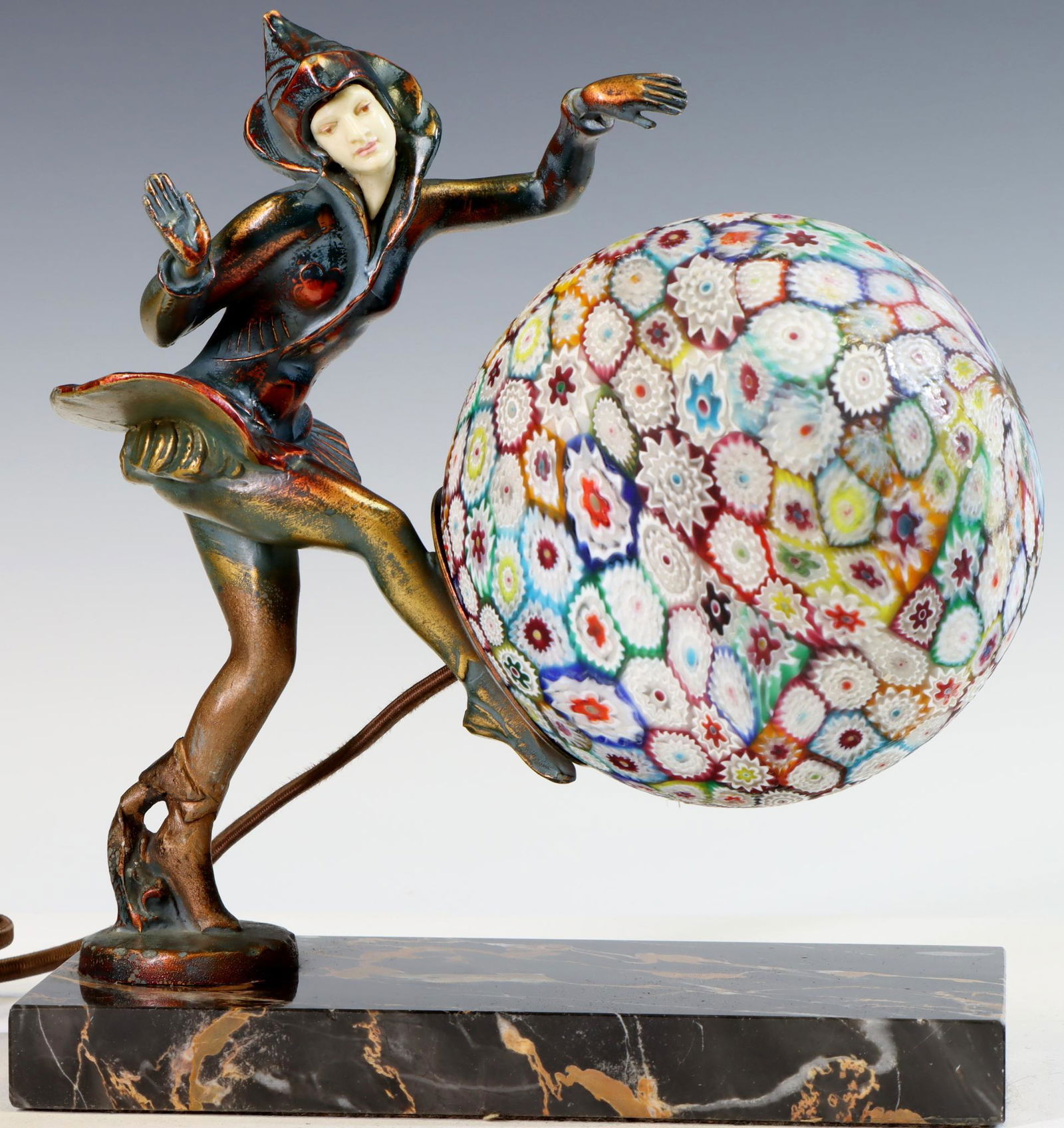 Ignacio Gallo "Danseuse Des Indies" Millefiori Figural Lamp (1 of 3)