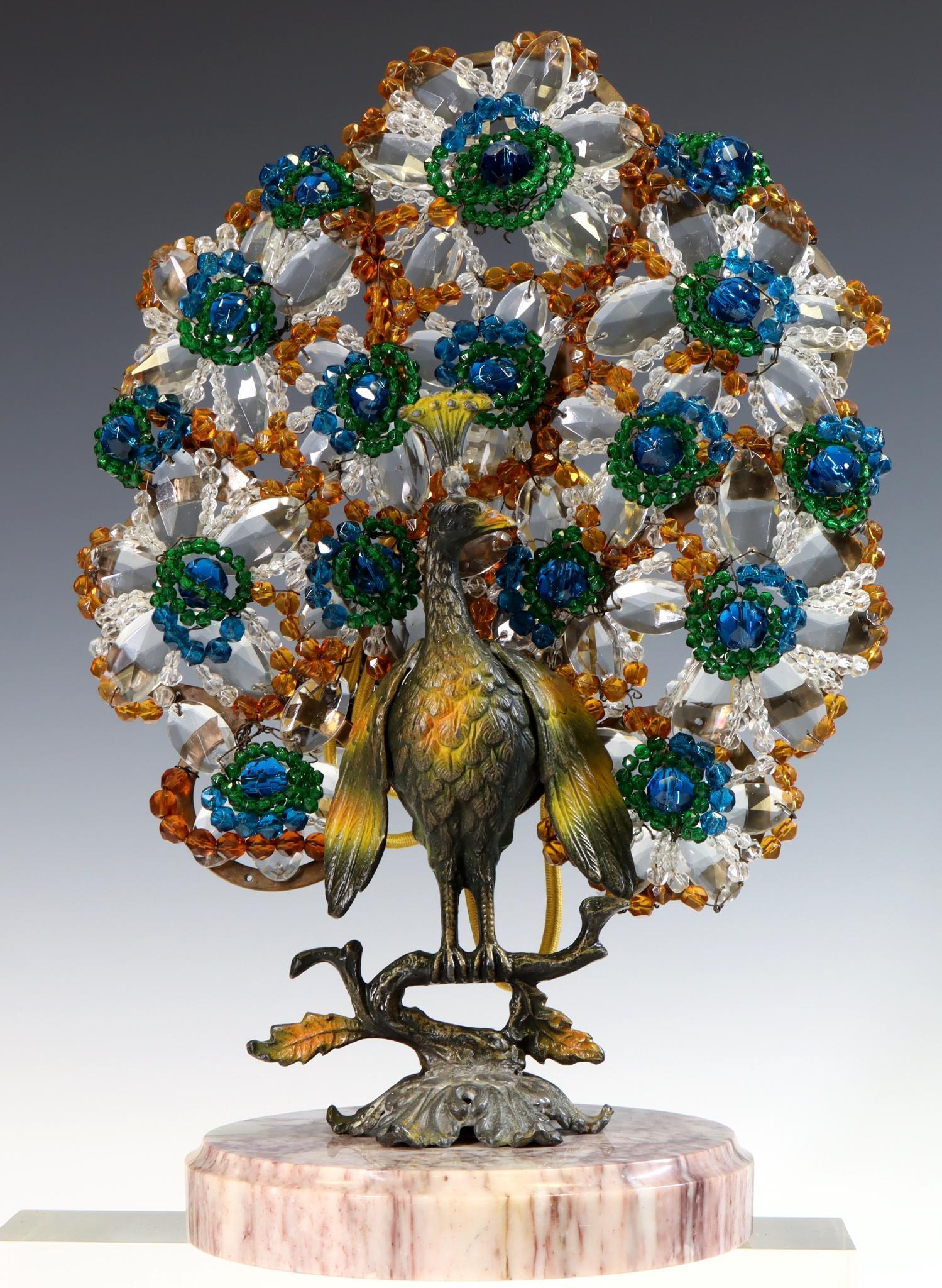 Art Deco Peacock Lamp (1 of 5)