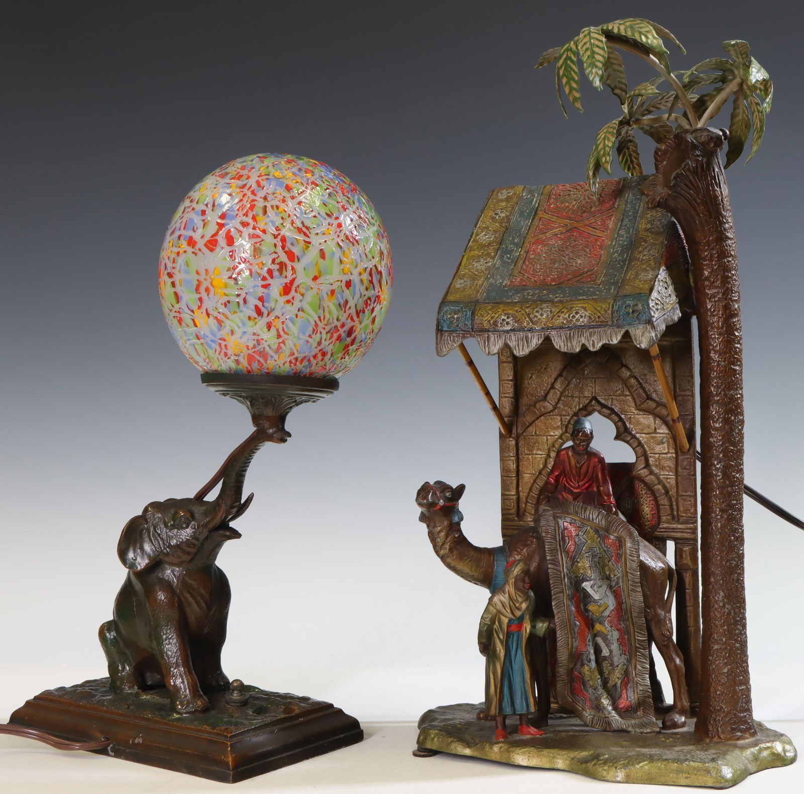 Orientalist & Elephant Figural Lamps (1 of 10)