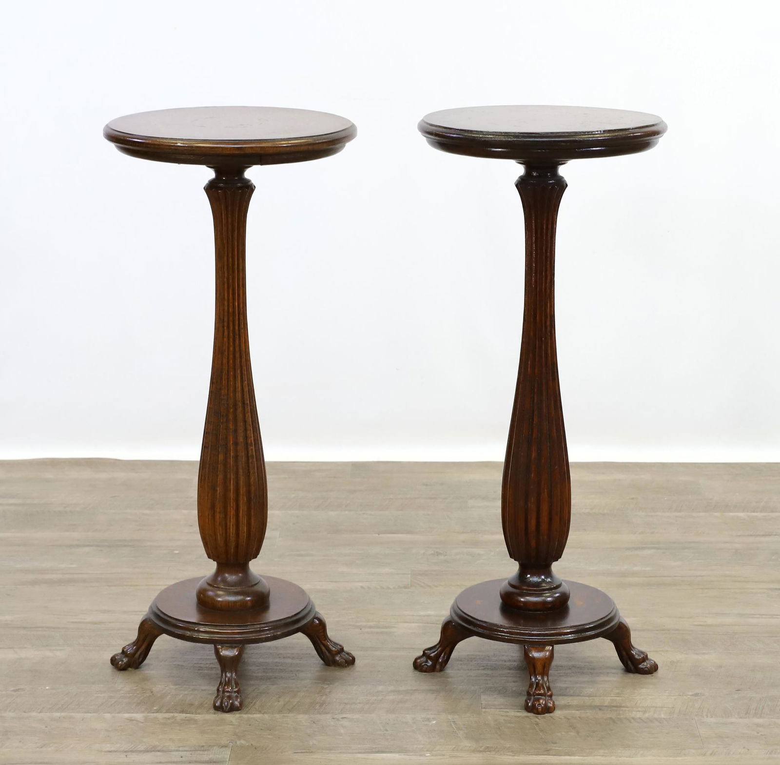 Oak Reeded Pedestals (1 of 11)