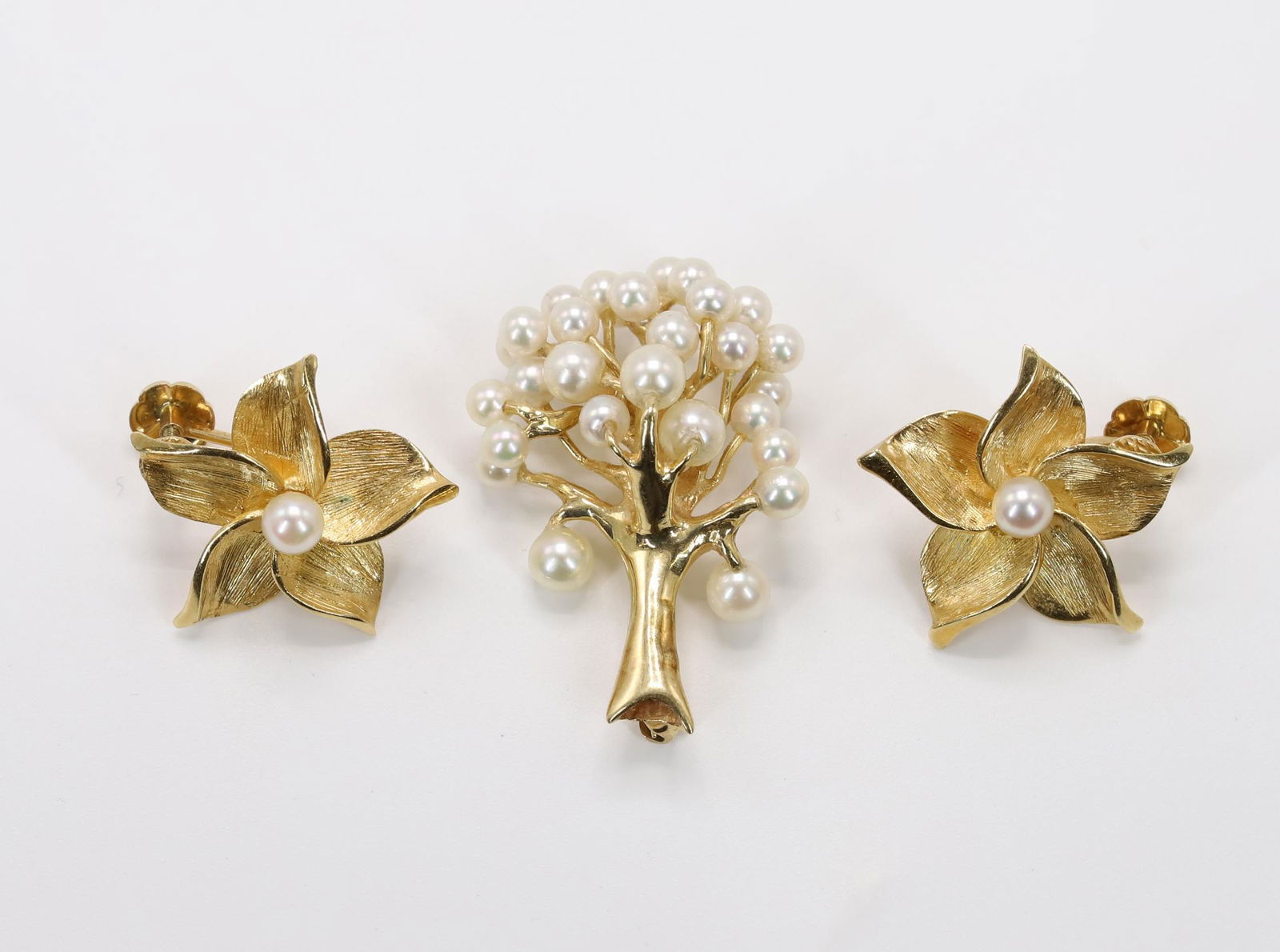 14KY Gold Pearl Pin, Earrings (1 of 7)