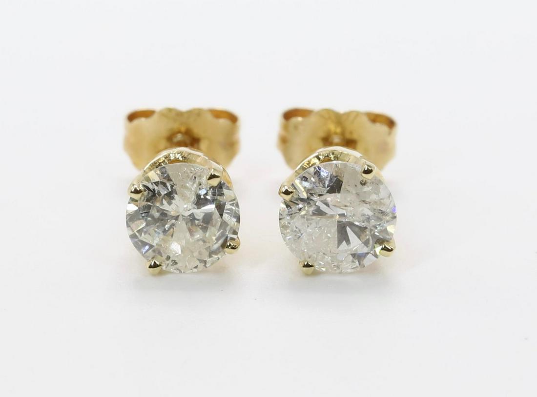 14KY Gold Diamond Earrings (1 of 4)