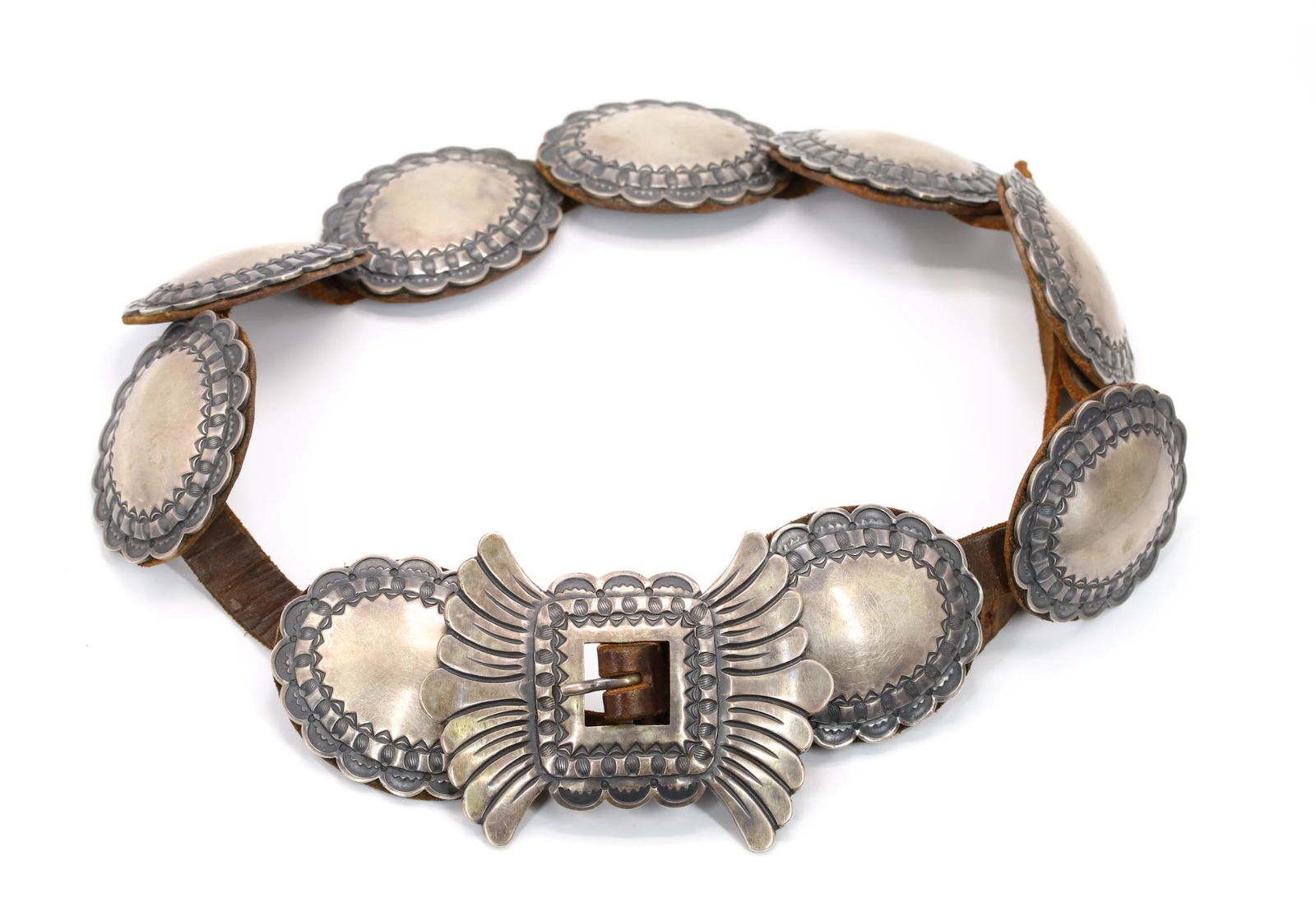 Sterling Silver Native American Concho Belt (1 of 12)