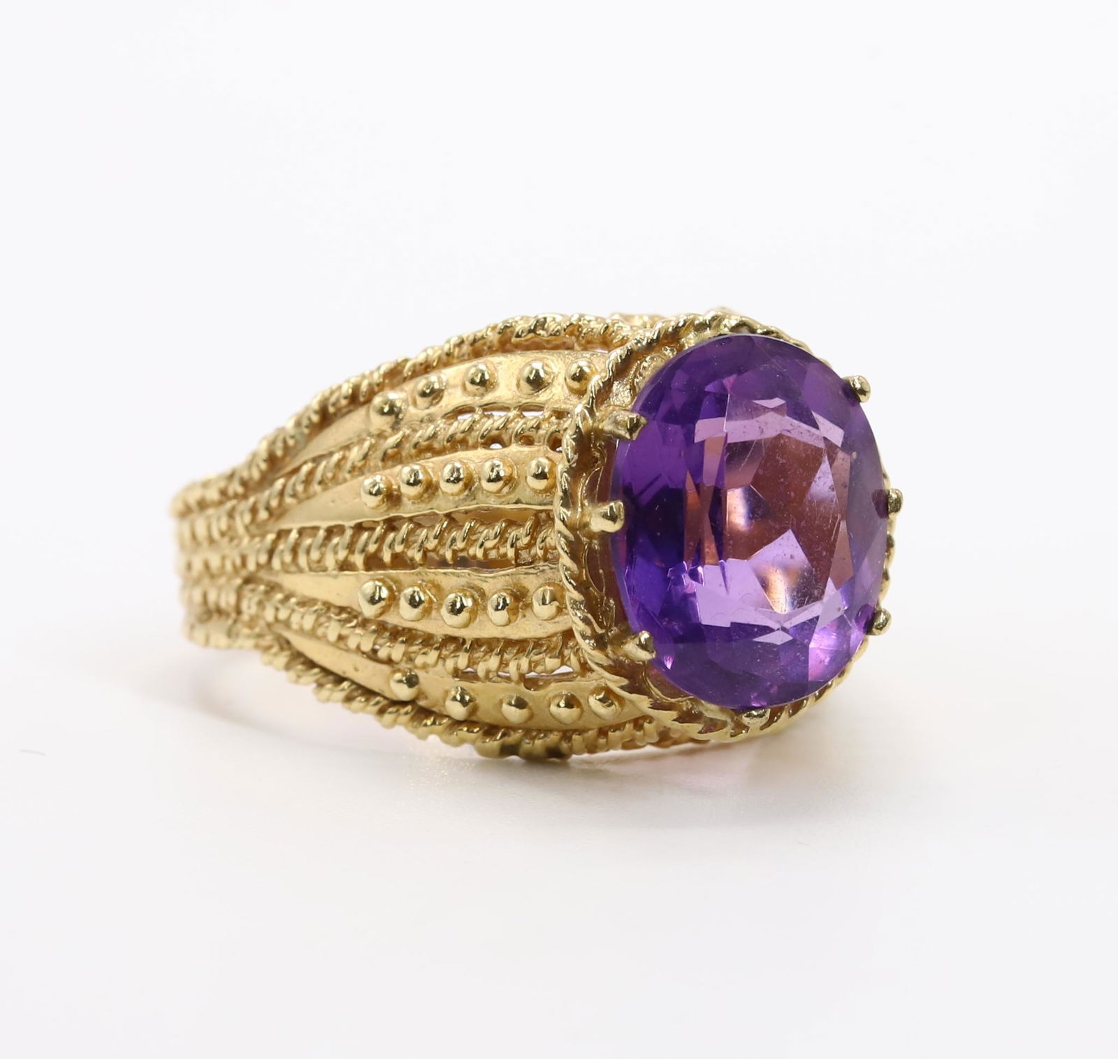 14KY Gold Amethyst Ring (1 of 7)