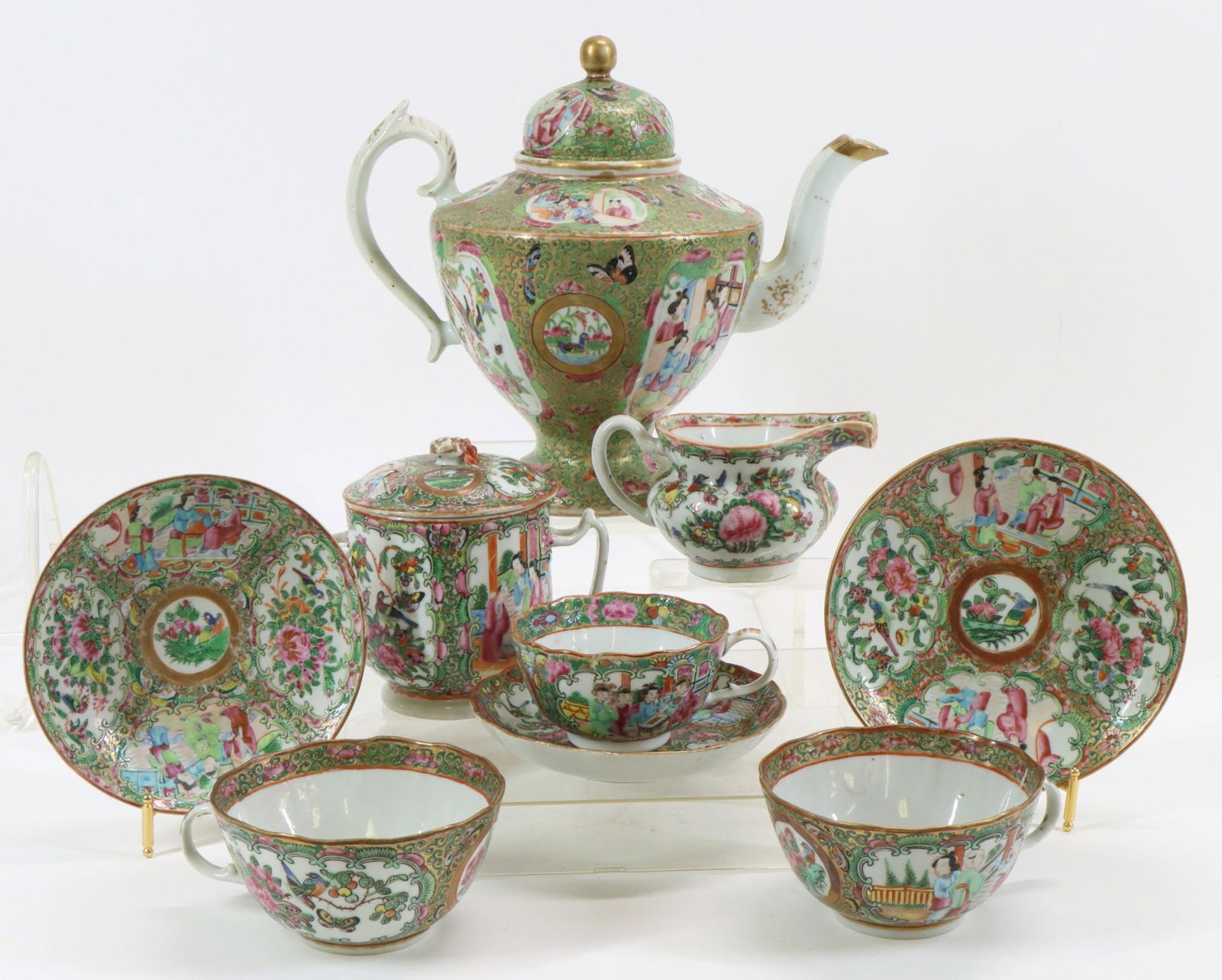 Rose Medallion Tea Service for 2 with Extras (1 of 5)
