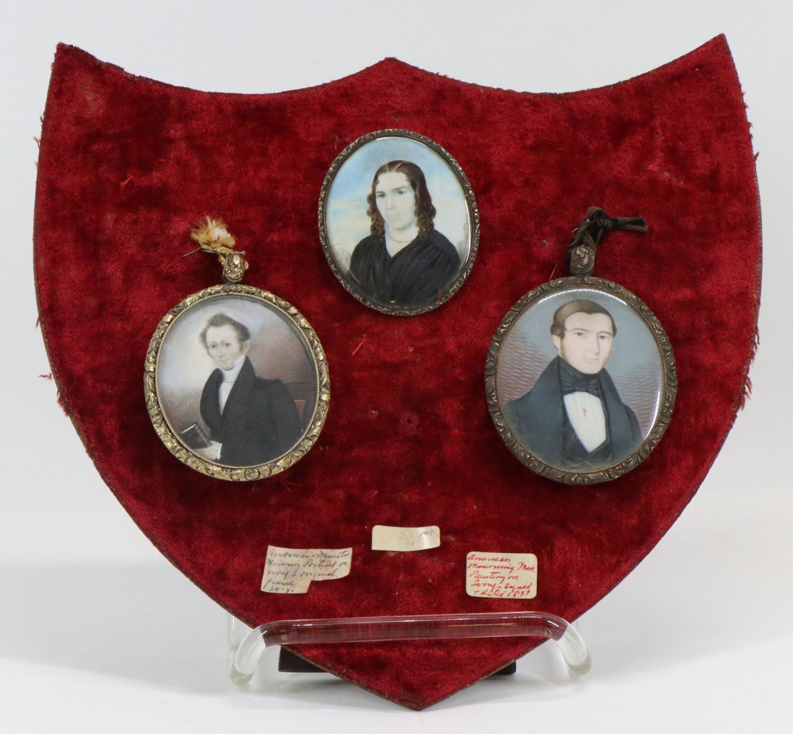 Portrait Miniatures with Locks of Hair (1 of 7)