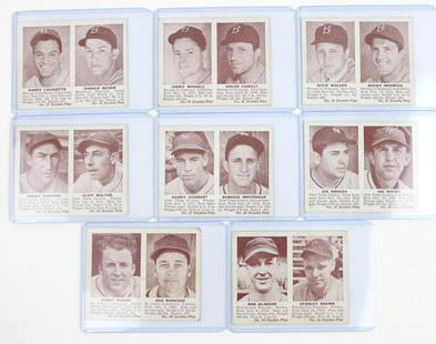 1941 Double Play baseball cards: 1941 Double Play baseball cards: #17/18 Lavagetto/Reiser, #19/20 Wasdell/Camilli, #21/22 Wlaker/Medwick (HOF), #25/26 Danning/Melton, #27/28 Gumbert/Whitehead, #29/30 Grengo/Moore, #35/36