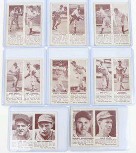 1941 Double Play baseball cards: 1941 Double Play baseball cards: #89/90 Ott (HOF)/Whitehead, #91/92 Danning/Gumbert, #93/94 Young/Melton, #95/96 Ripple/Walter, #97/98 Hak/Klinger, #99/100 Mize (HOF)/Litwhiler, #101/102