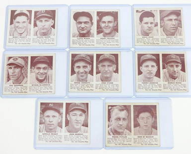 1941 Double Play baseball cards: 1941 Double Play baseball cards: #107/108 Pytlak/Dom Di Maggio, #109/110 Priddy/Murphy, #111/112 Henrich/Russo, #113/114 Crosetti/Strum, #115/116 Goodman/McCormick, #117/118 Joost/Koy, #119/120 Waner