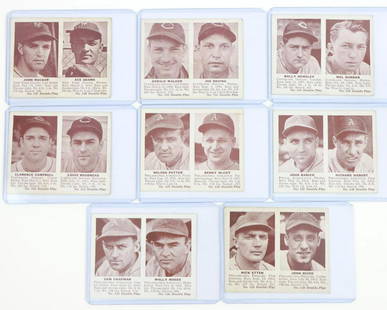 1941 Double Play baseball cards: 1941 Double Play baseball cards: #123/124 Etten/Rizzo, #125/126 Chapman/Moses, #127/128 Babich/Siebert, #129/130 Potter/McCoy, #131/132 Campbell/Boudreau (HOF), #133/134 Hemsley/Harder, #135/136