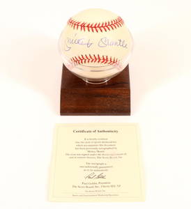 Mickey Mantle autographed baseball