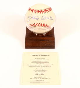 Mickey Mantle autographed baseball