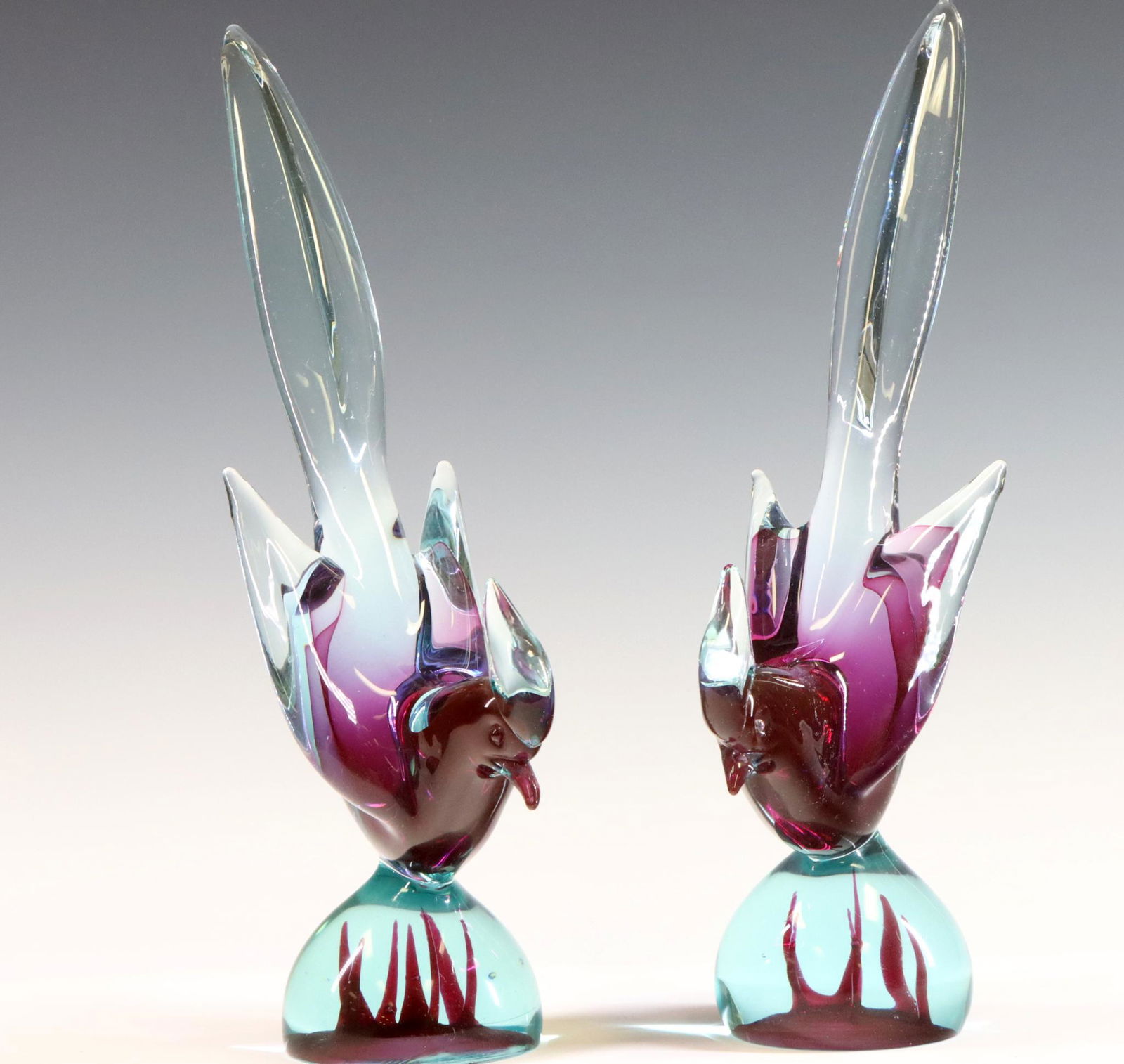 Murano Art Glass Pheasants (1 of 10)