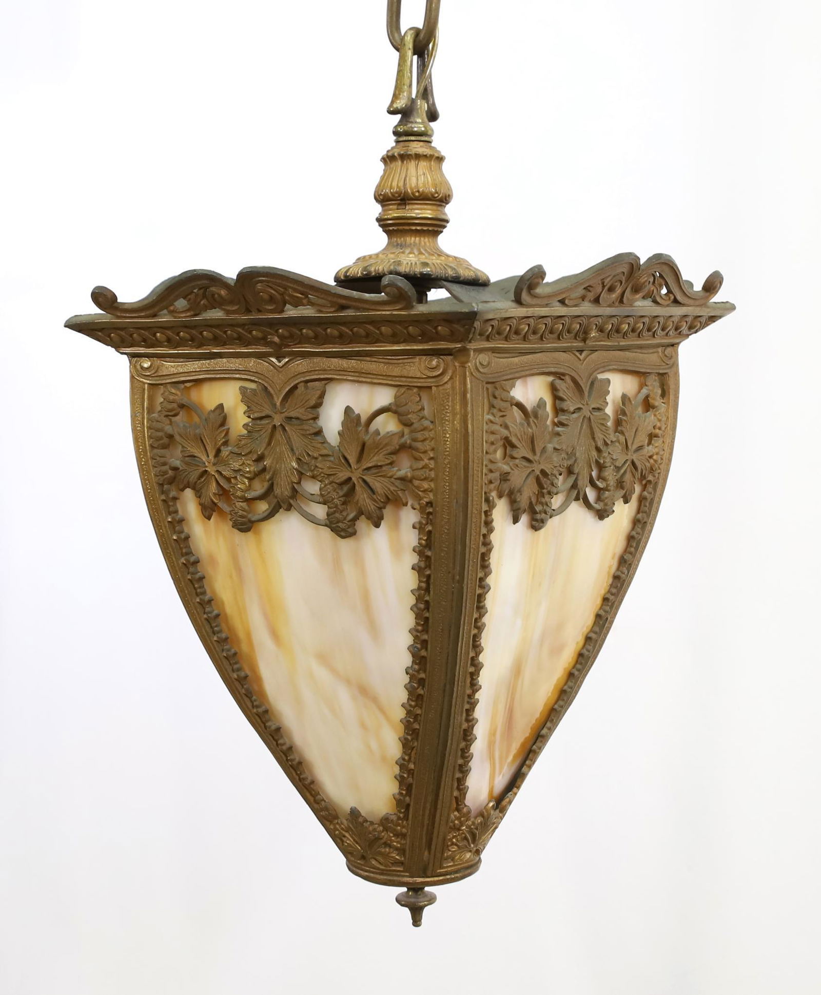 Slag Glass Hanging Lamp (1 of 10)