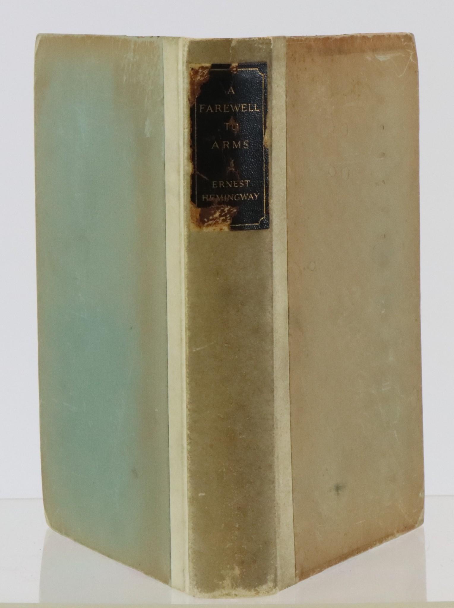 Ernest Hemingway, "A Farewell to Arms", Signed First Edition: Ernest Hemingway, "A Farewell to Arms", Charles Scribner's Sons, New York, 1929, first edition, signed, 1 of 10 presentation copies of a limited edition of 510. Half vellum hardcover with gilt tooled 