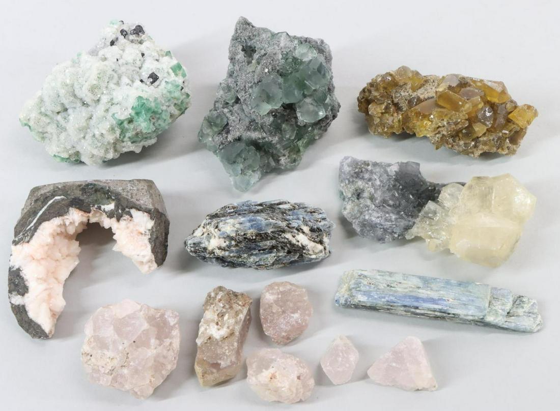 Fluorescent & Fluorite, Kyanite and Crystal Mineral Specimens (1 of 10)