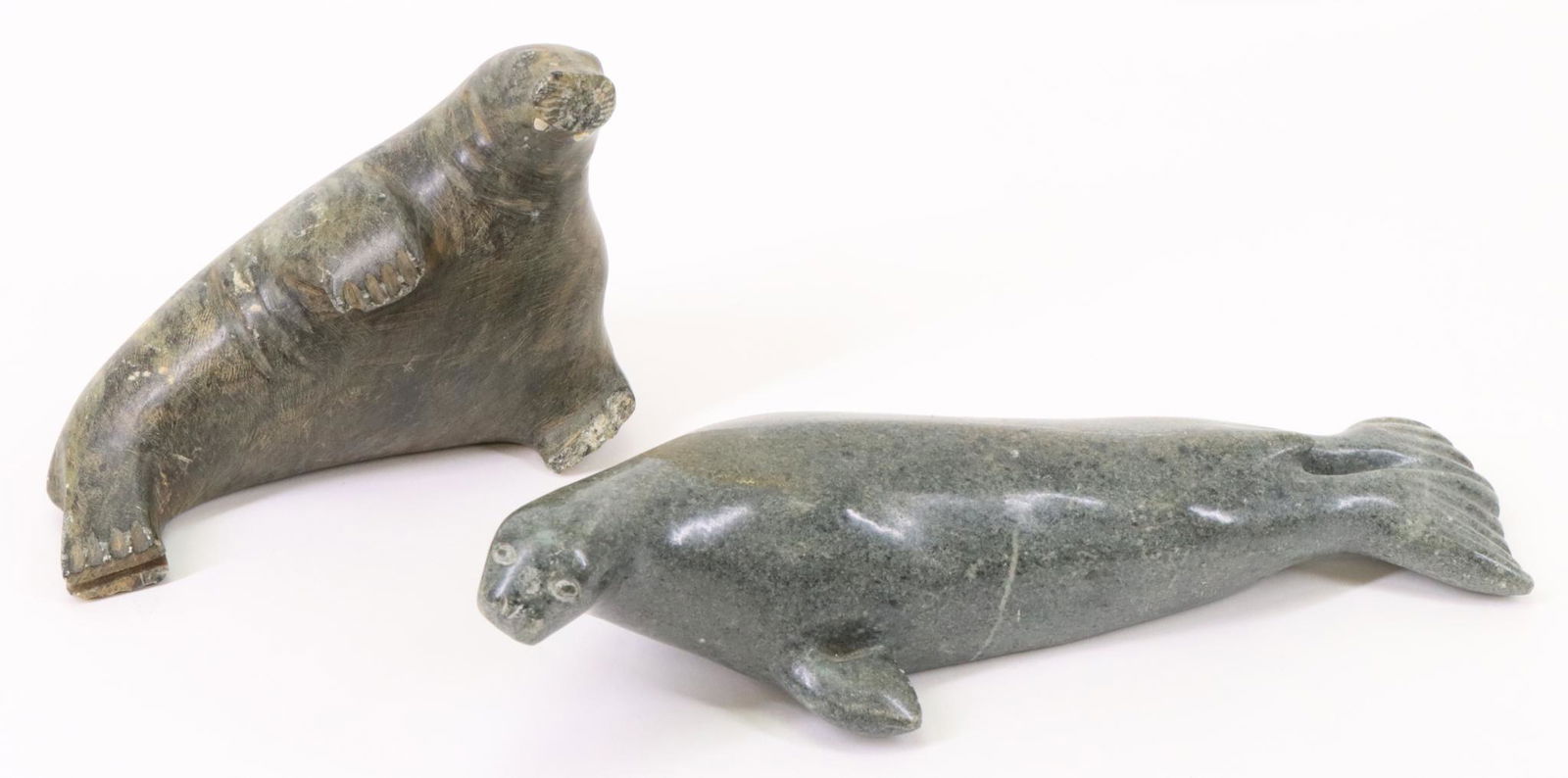Inuit Carving of a Walrus and Seal (1 of 9)