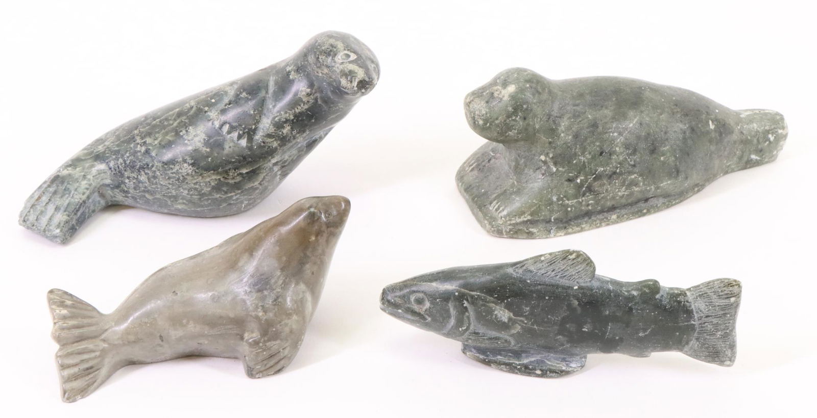 Inuit Carvings of Seals and a Fish (1 of 9)
