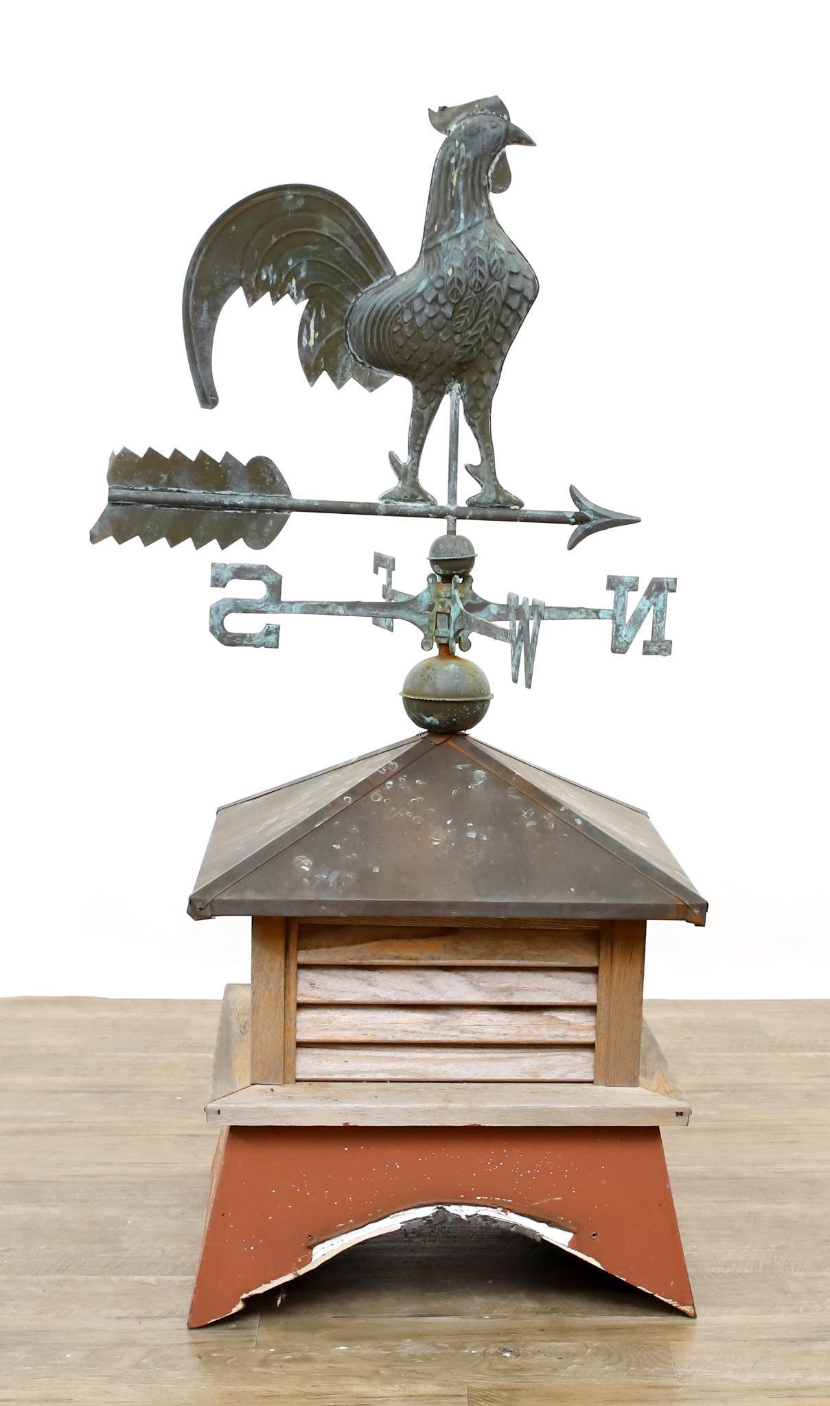 Verdigris Copper Rooster Weathervane (1 of 6)