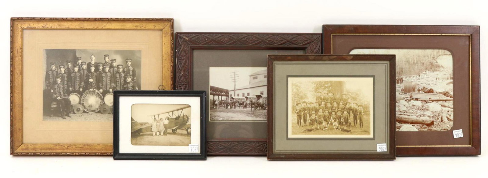 Collection of Photographs: Collection of photographs including; 1.) Photograph of three girls standing next to biplane with pilot c. 1920's. Photograph measures 3.5" x 5" and is housed in frame measuring 6" x 7". 2.) Early 20th
