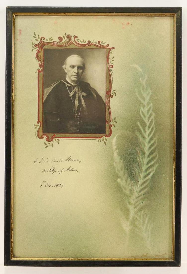 Autograph of Desire-Joseph Mercier: Autograph of Desire Joseph Mercier (1851-1926) Belgian cardinal of the Roman Catholic Church, noted scholar and model for Belgian resistance during World War I. His actions as a scholar gained him rec