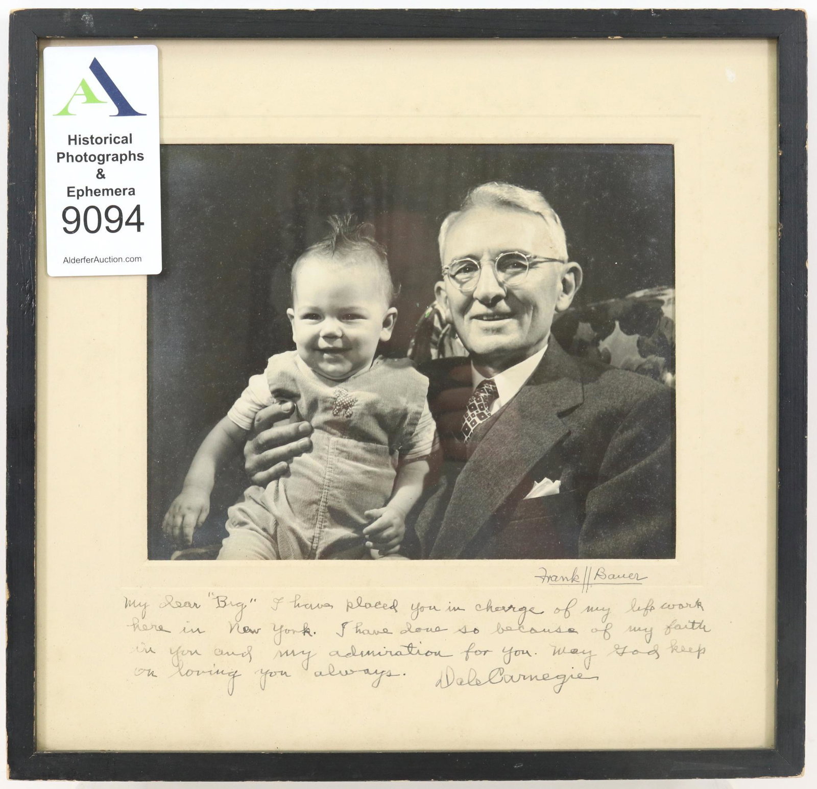 Autograph of Dale Carnegie: Autograph of Dale Carnegie (1888-1955) American writer and lecturer, who developed courses in self-improvement, salesmanship, corporate training, public speaking, and interpersonal skills. Autograph a
