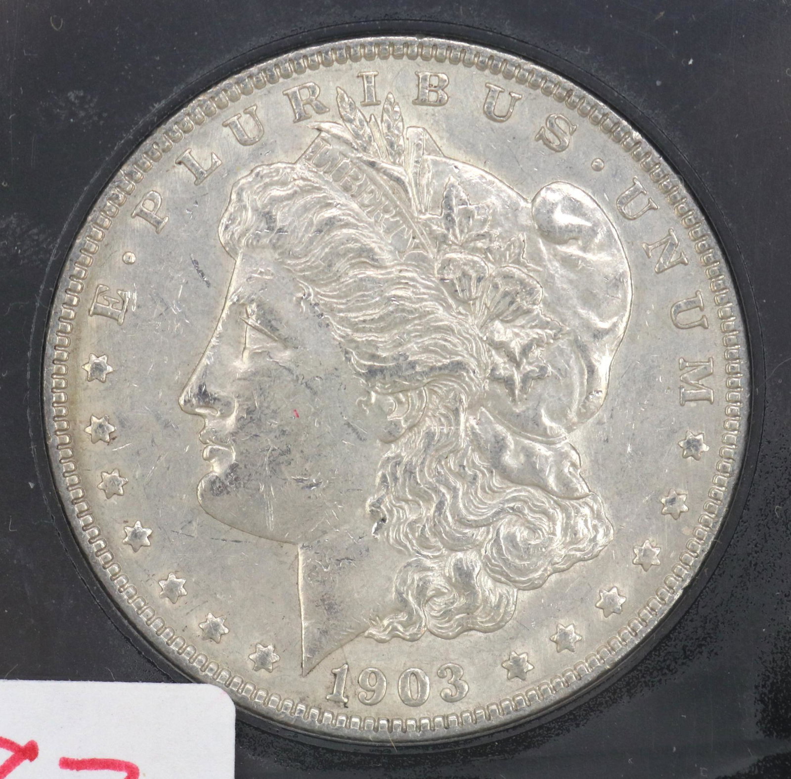 MORGAN DOLLAR: 1903 AU, slab grade not accurate