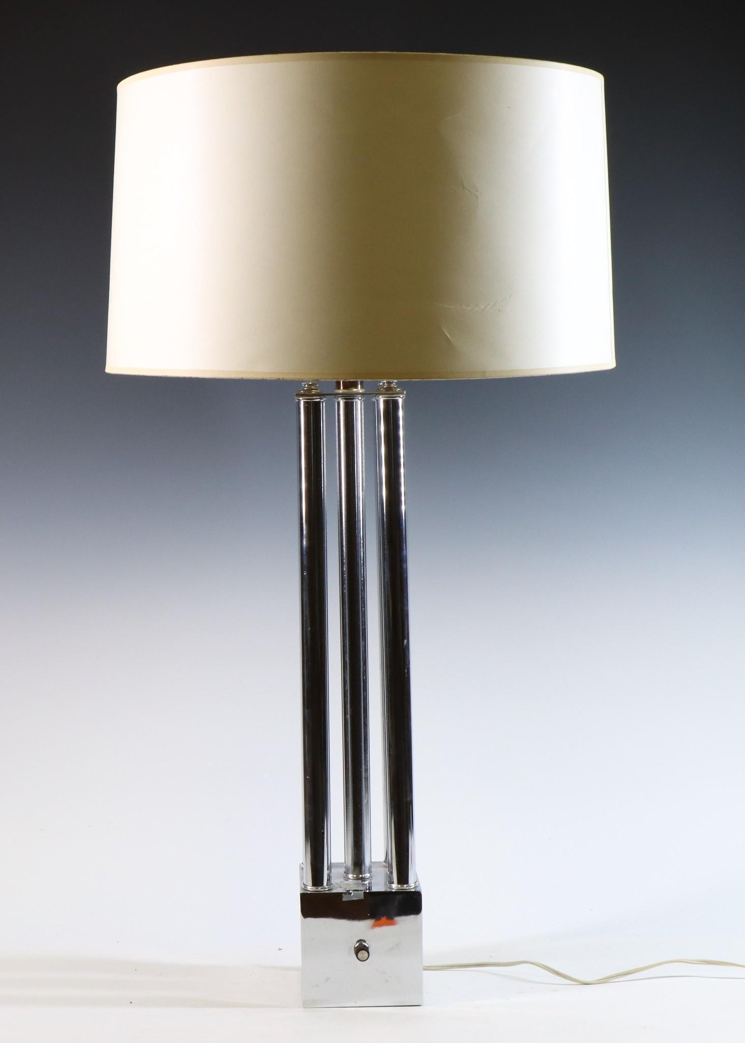 Chrome Steel Architectural Table Lamp (1 of 7)