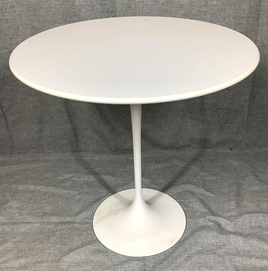 Knoll Pedestal Table: Knoll Studio Pedestal Table, in white, 20.25" diameter x 20.5"h. This item is not available for shipping. Pick-up is in Malvern, PA on Thursday, September 22nd by appointment only. Successful buyers w