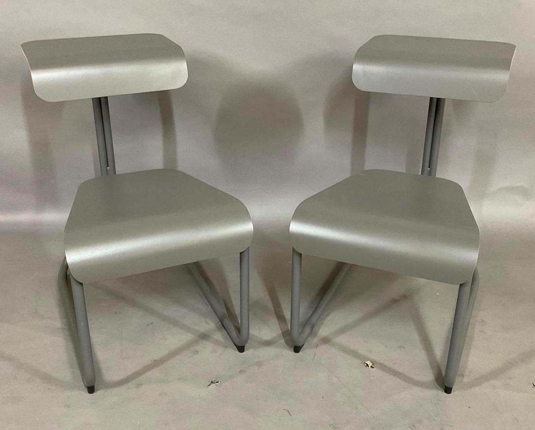 Knoll Toboggan Chair Desks: Knoll Toboggan Chair Desks (2), in gray, 16"w x 28"d x 27"h. This item is not available for shipping. Pick-up is in Malvern, PA on Thursday, September 22nd by appointment only. Successful buyers will 