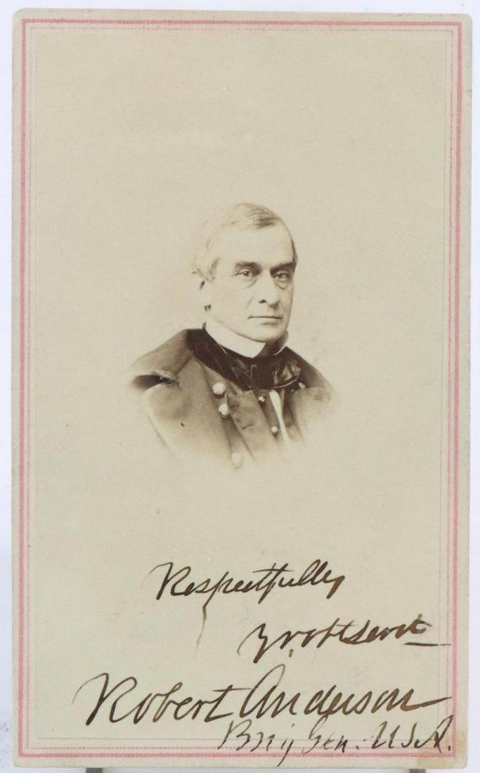 Double Autographed CDV of General Robert Anderson (1 of 6)