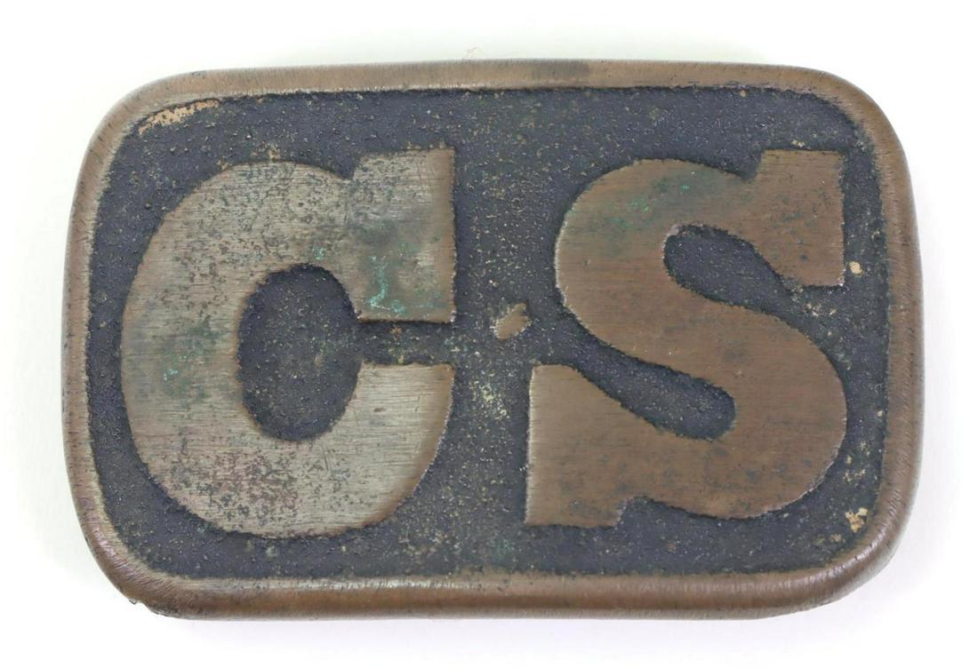 Civil War CS "Line in the Hooks" Belt Plate (1 of 4)