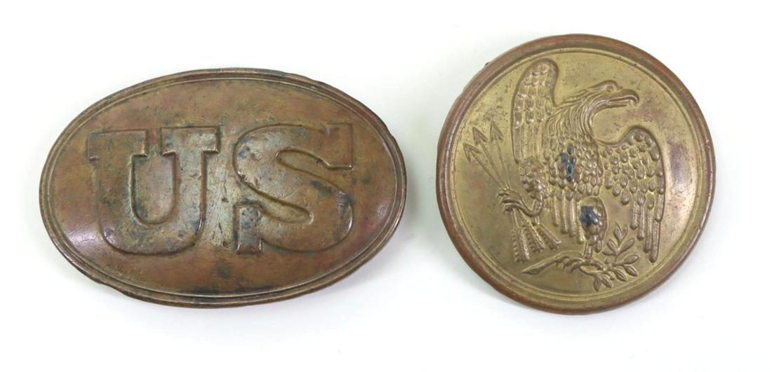 Civil War Period US Belt and Eagle Shoulder Plates (1 of 10)