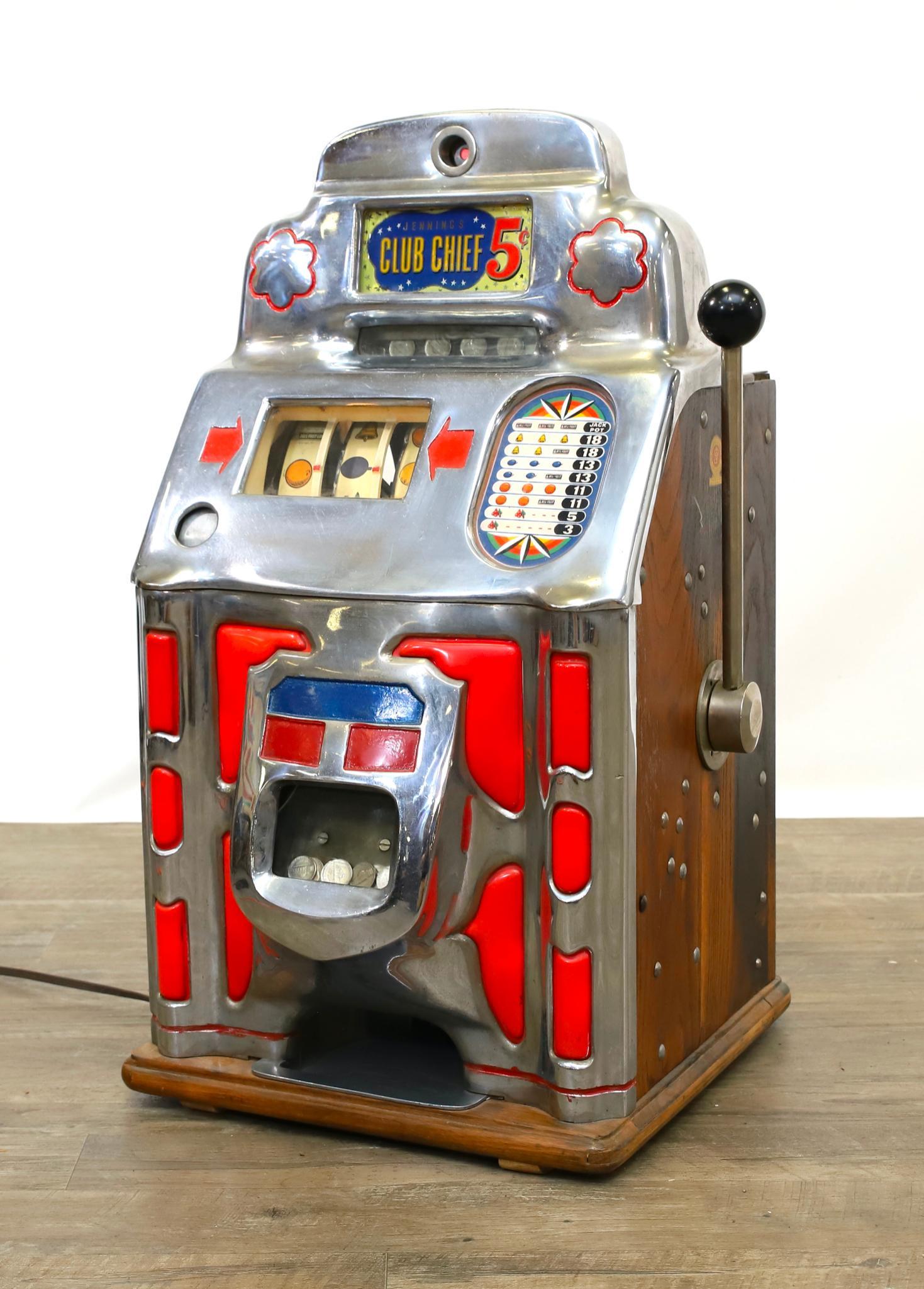 O.D. Jennings Club Chief 5 Cent Slot Machine (1 of 10)