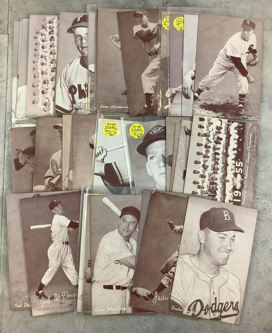 (44) 1947-66 Baseball Exhibit Cards (1 of 6)
