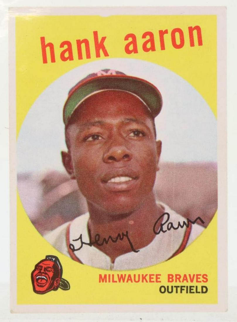 1959 Topps Hank Aaron Baseball Card (1 of 2)