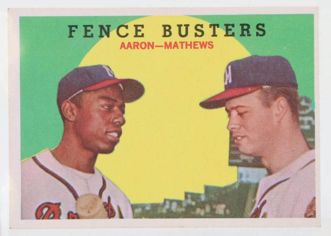 1959 Topps "Fence Busters" Baseball Card (1 of 2)