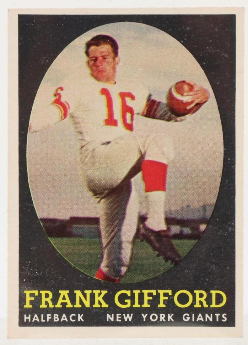 1958 Topps Frank Gifford Football Card (1 of 2)